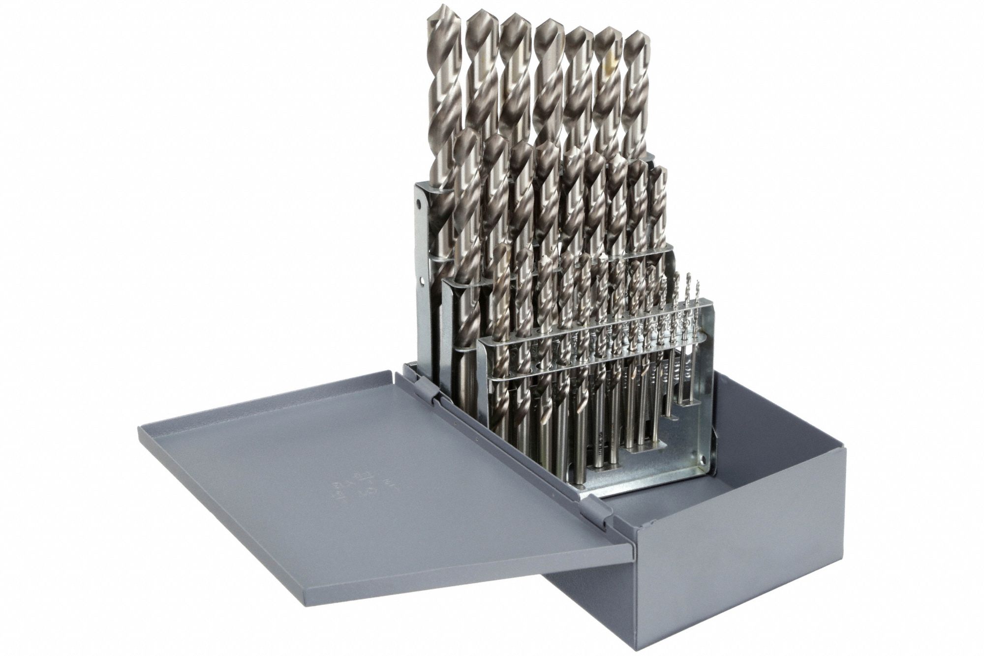 1878 DRILL BIT SET, RH, BRIGHT, 1/16 TO½ IN, 118 ° , HSS, STRAIGHT SHANK, 29 PC