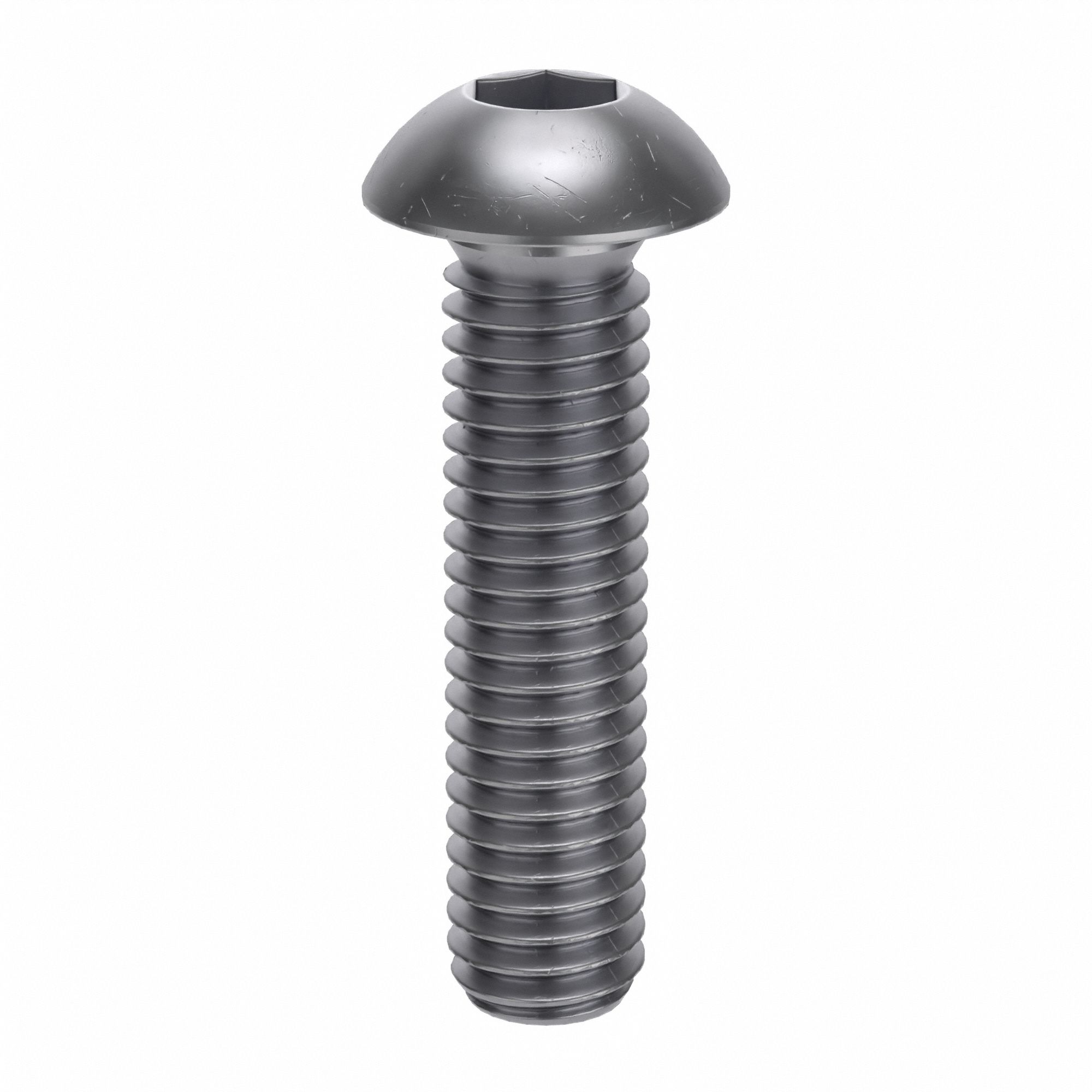 Socket Head Cap Screw: M6x1.00 Thread Size, 25 mm Lg, Button, Black Oxide, Alloy Steel, 100 PK