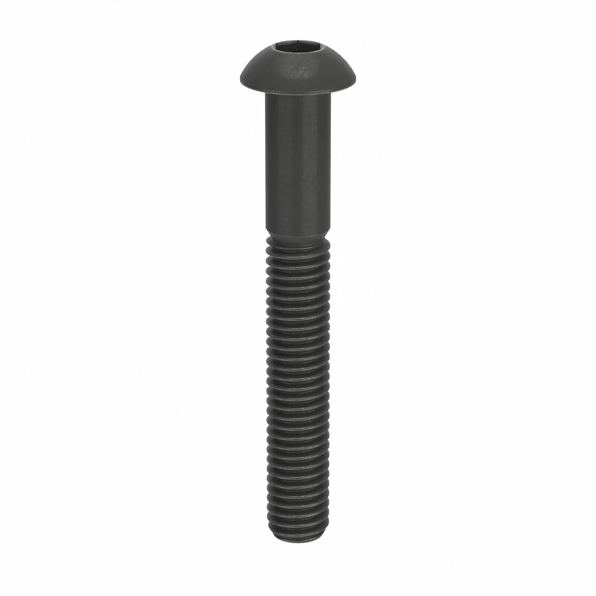 Socket Head Cap Screw: M6x1.00 Thread Size, 45 mm Lg, Button, Black Oxide, Alloy Steel, 100 PK