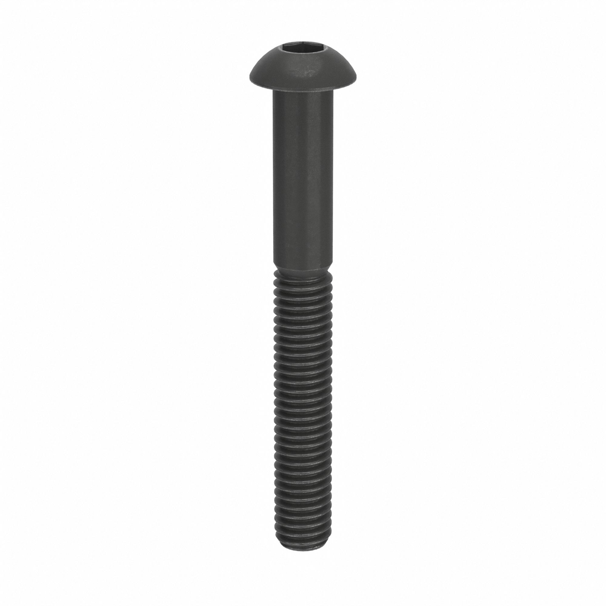 Socket Head Cap Screw: M6x1.00 Thread Size, 50 mm Lg, Button, Black Oxide, Alloy Steel, 100 PK
