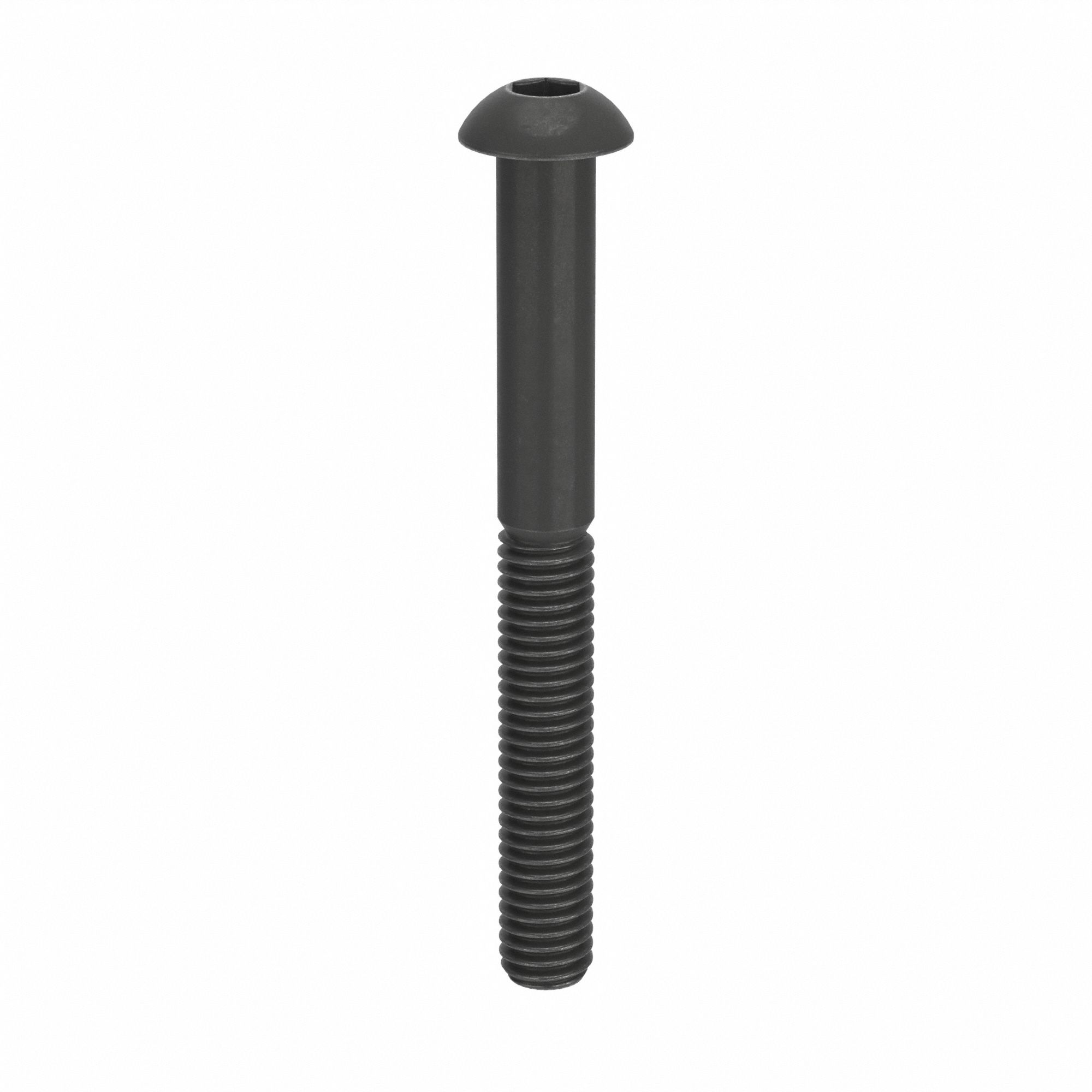 Socket Head Cap Screw: M6x1.00 Thread Size, 55 mm Lg, Button, Black Oxide, Alloy Steel, 100 PK