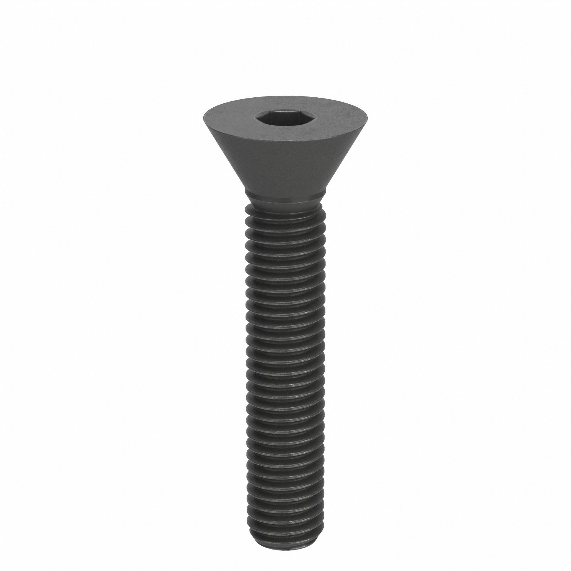 Socket Head Cap Screw: M8x1.25 Thread Size, 45 mm Lg, Flat, Black Oxide, Alloy Steel, 100 PK