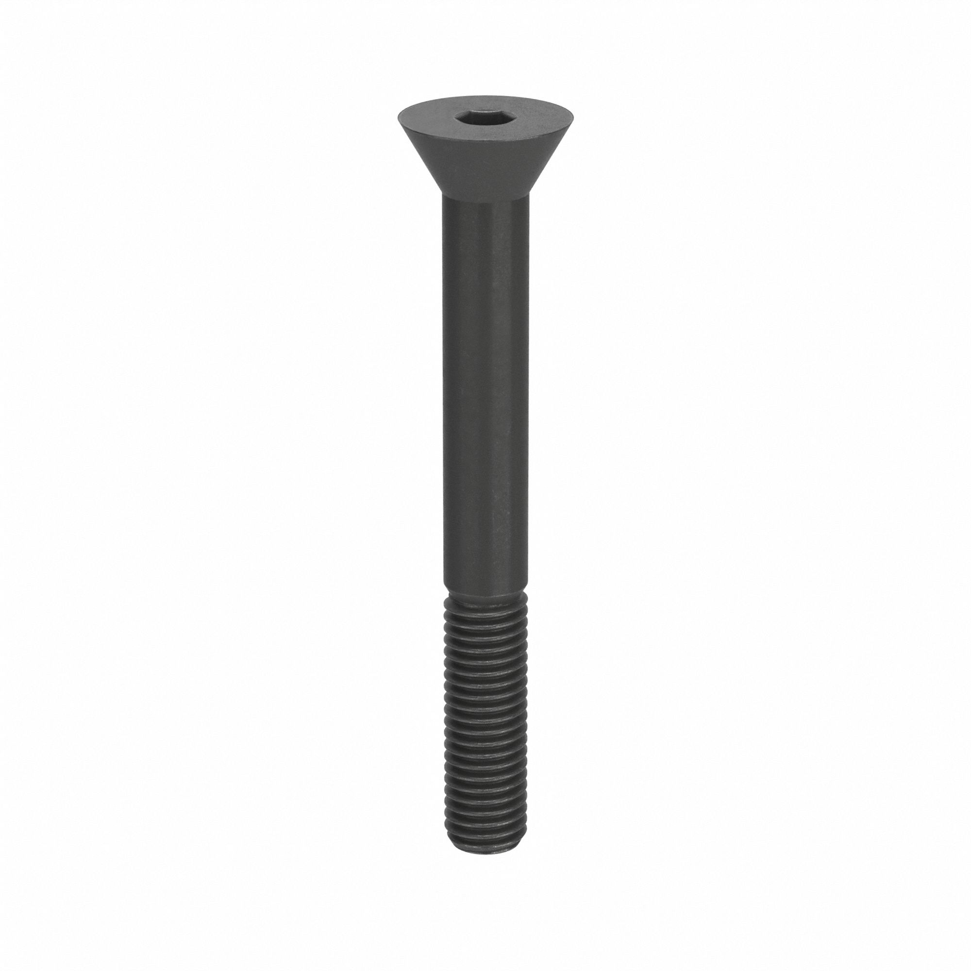 Socket Head Cap Screw: M10x1.50 Thread Size, 90 mm Lg, Flat, Black Oxide, Alloy Steel, 50 PK