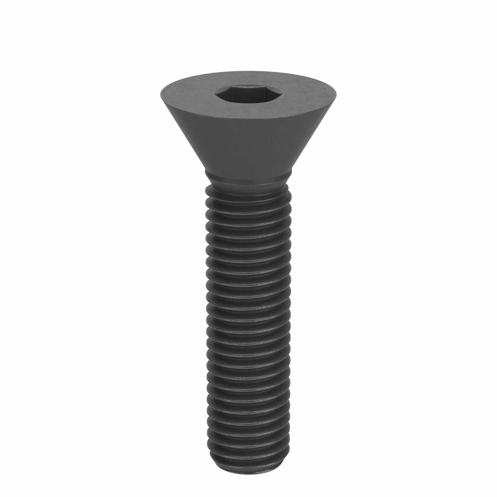 Socket Head Cap Screw: M12x1.75 Thread Size, 55 mm Lg, Flat, Black Oxide, Alloy Steel, 50 PK