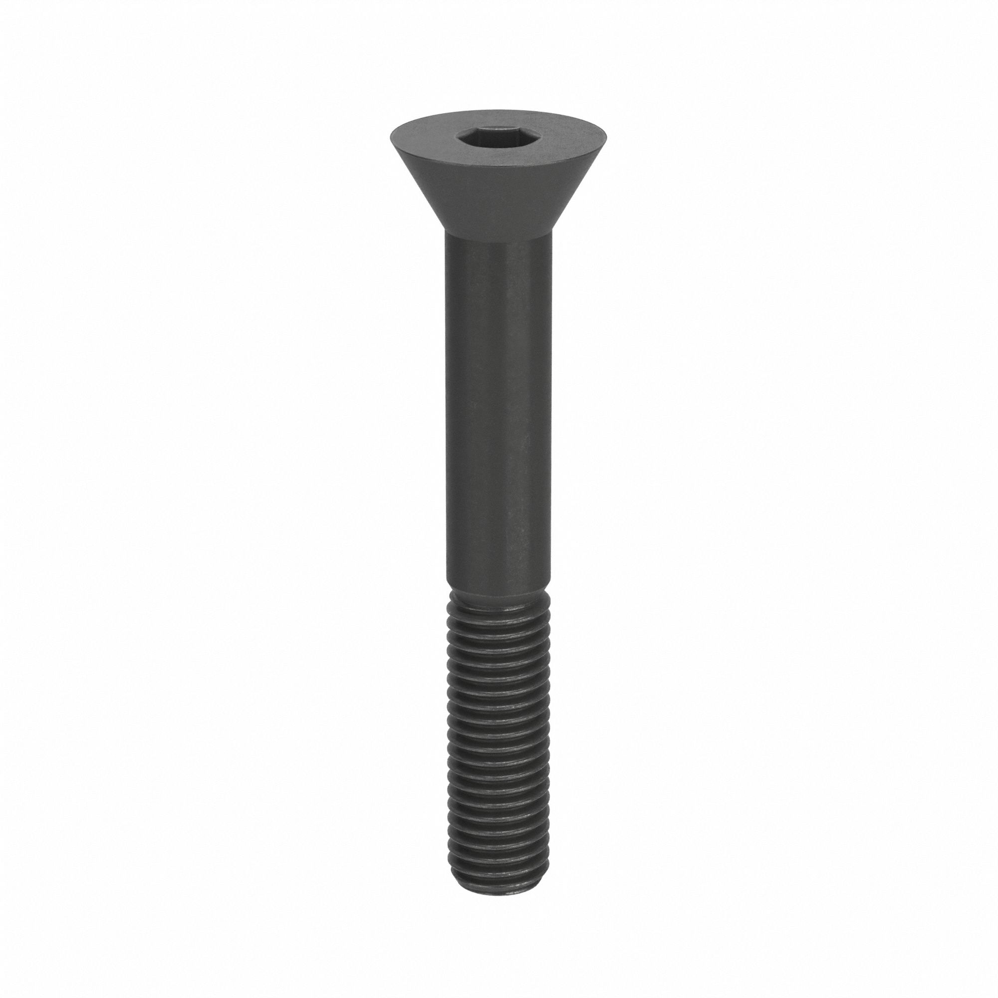 Socket Head Cap Screw: M12x1.75 Thread Size, 90 mm Lg, Flat, Black Oxide, Alloy Steel, 25 PK