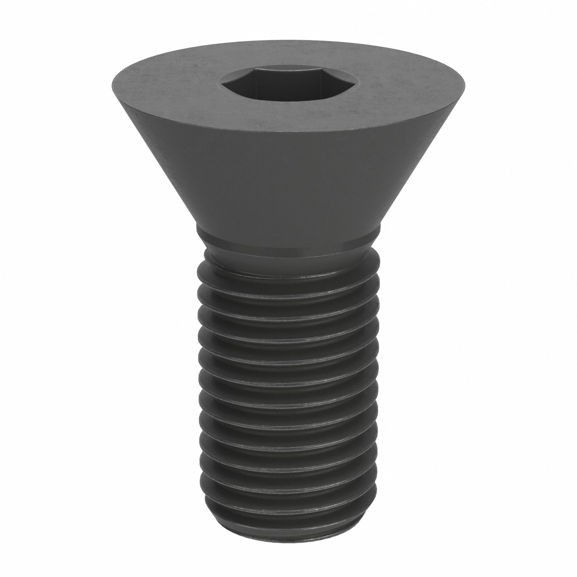 Socket Head Cap Screw: M16x2.00 Thread Size, 40 mm Lg, Flat, Black Oxide, Alloy Steel, 25 PK