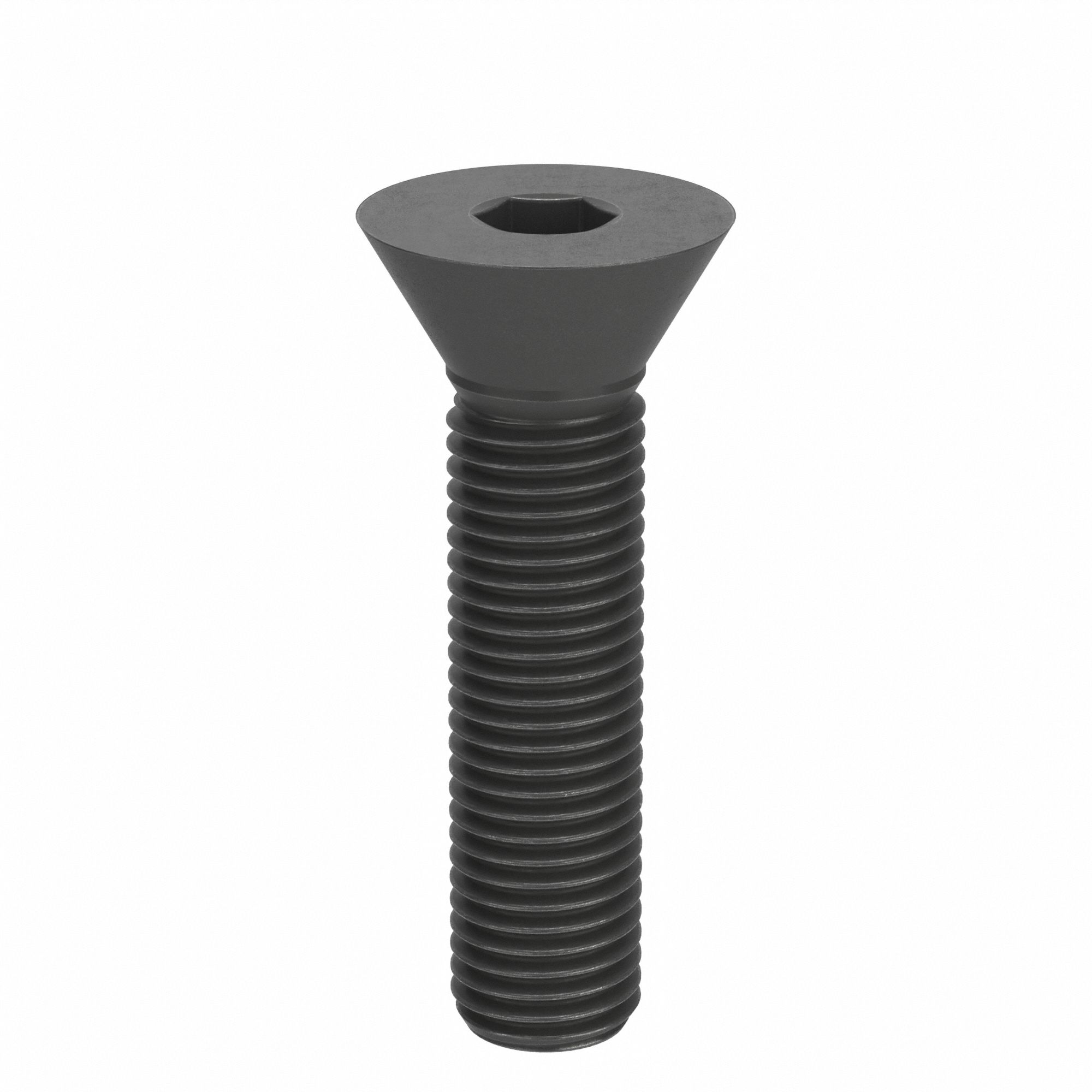 Socket Head Cap Screw: M16x2.00 Thread Size, 70 mm Lg, Flat, Black Oxide, Alloy Steel, 10 PK