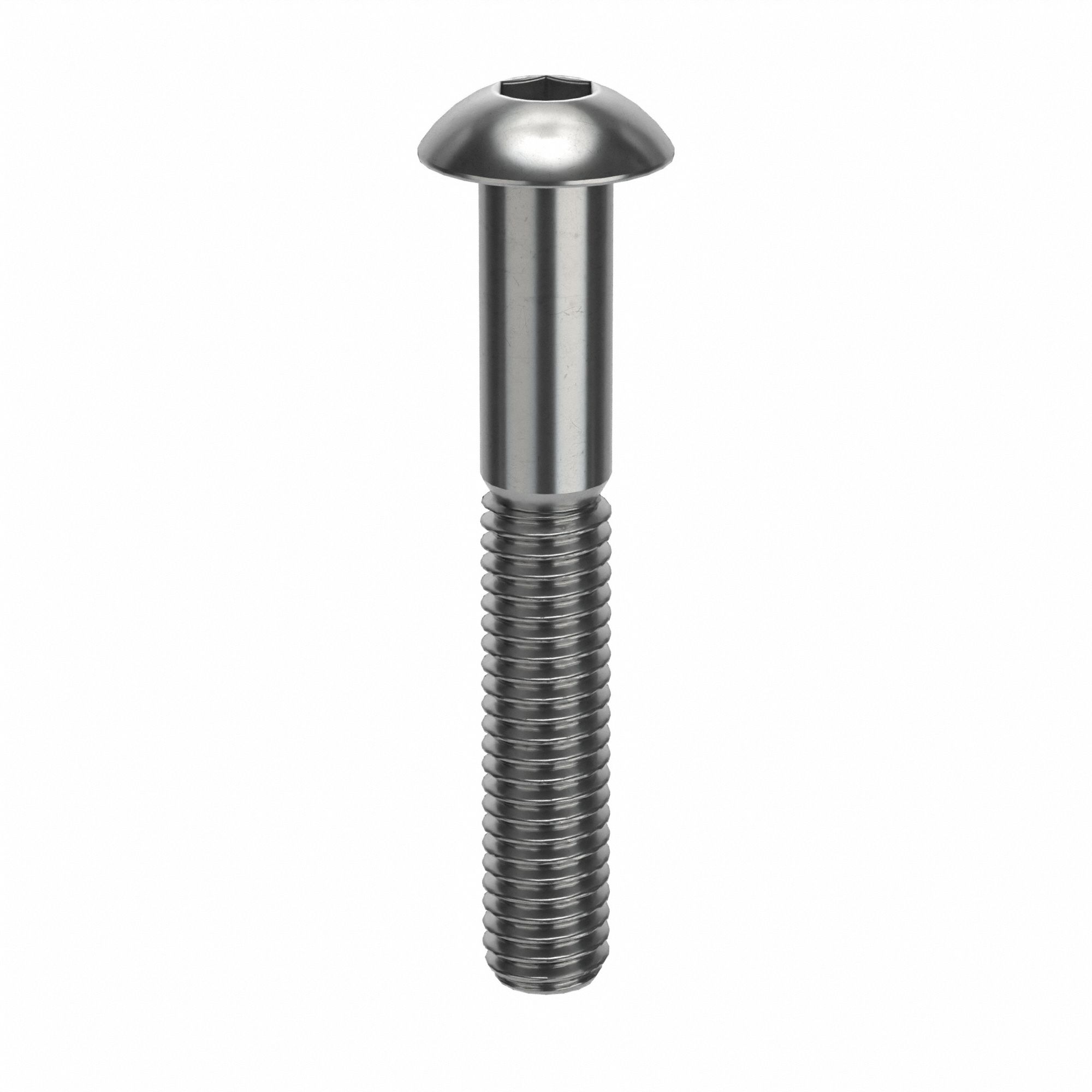 SOCKET HEAD CAP SCREW, M3-0.5 THREAD, 20MM L, BUTTON, PLAIN, 18-8 STAINLESS STEEL, 50 PK