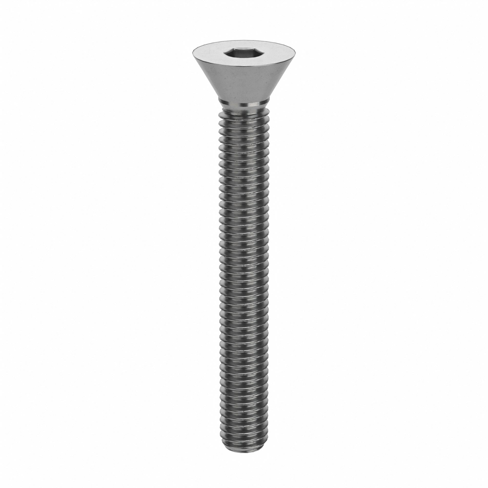 Socket Head Cap Screw: M3x0.50 Thread Size, 25 mm Lg, Flat, Plain, Stainless Steel, 18-8, 50 PK