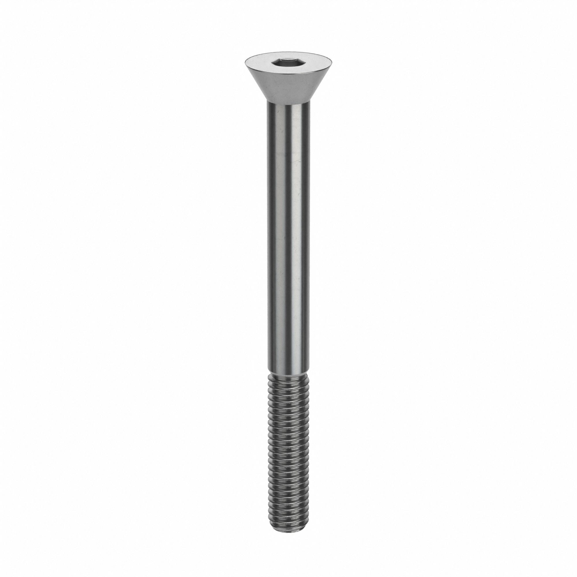 Socket Head Cap Screw: M6x1.00 Thread Size, 70 mm Lg, Flat, Plain, Stainless Steel, 18-8, 50 PK