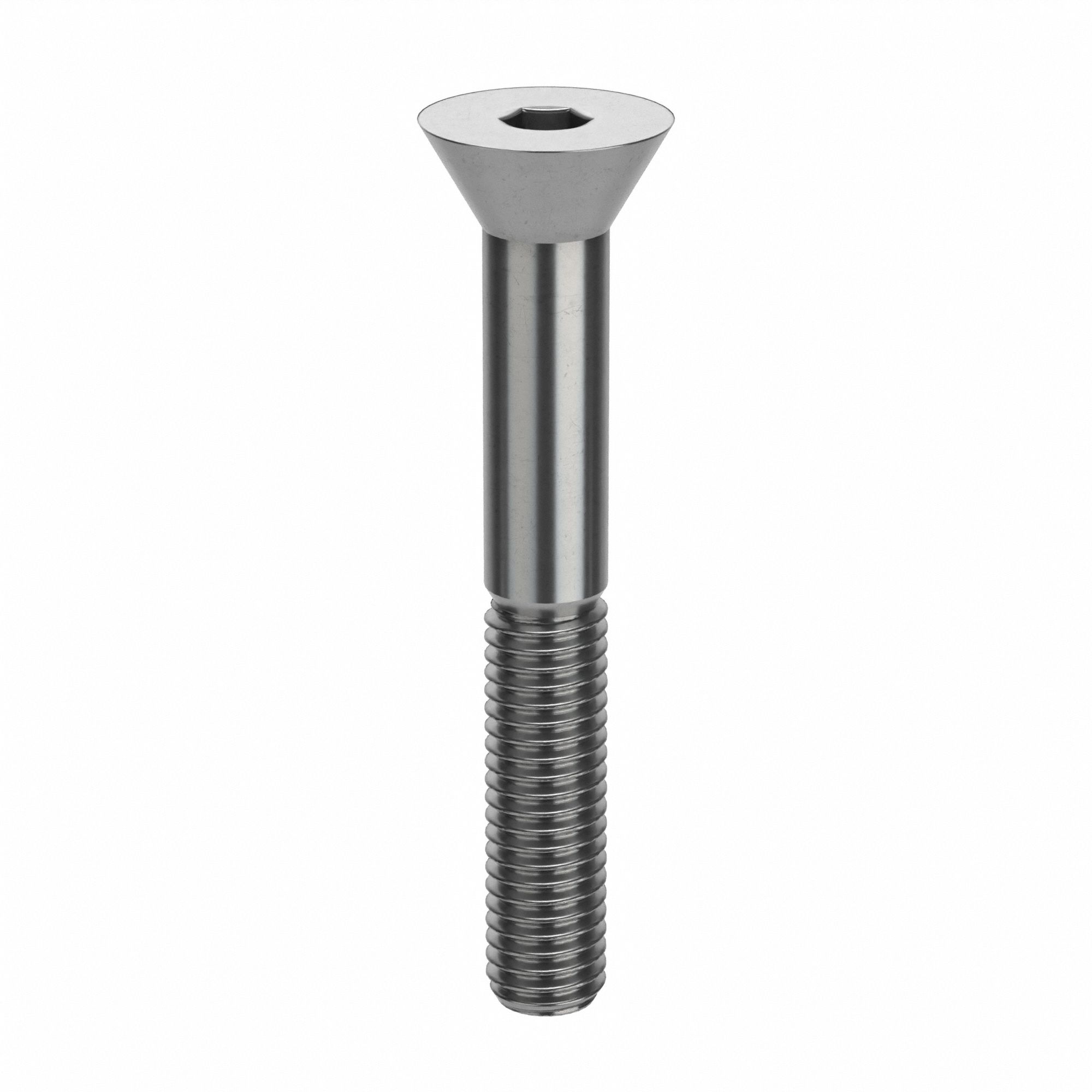 Socket Head Cap Screw: M8x1.25 Thread Size, 60 mm Lg, Flat, Plain, Stainless Steel, 18-8, 50 PK