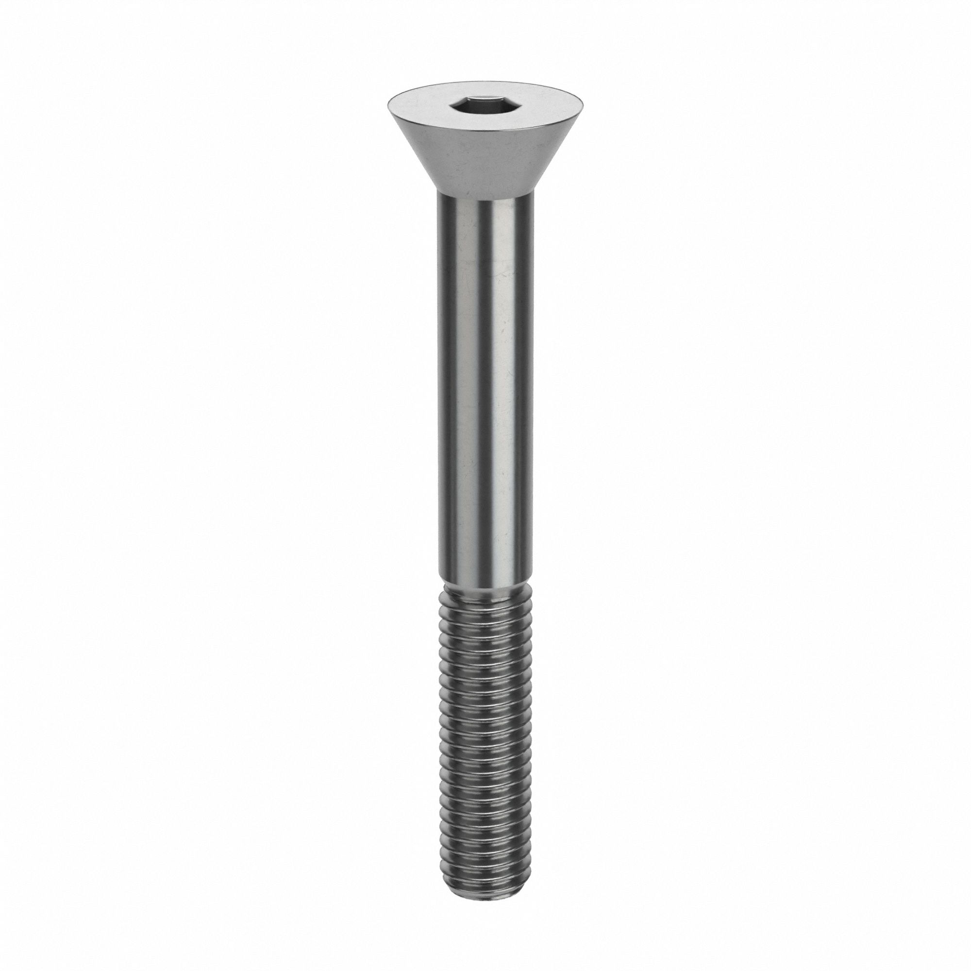 Socket Head Cap Screw: M8x1.25 Thread Size, 70 mm Lg, Flat, Plain, Stainless Steel, 18-8, 25 PK