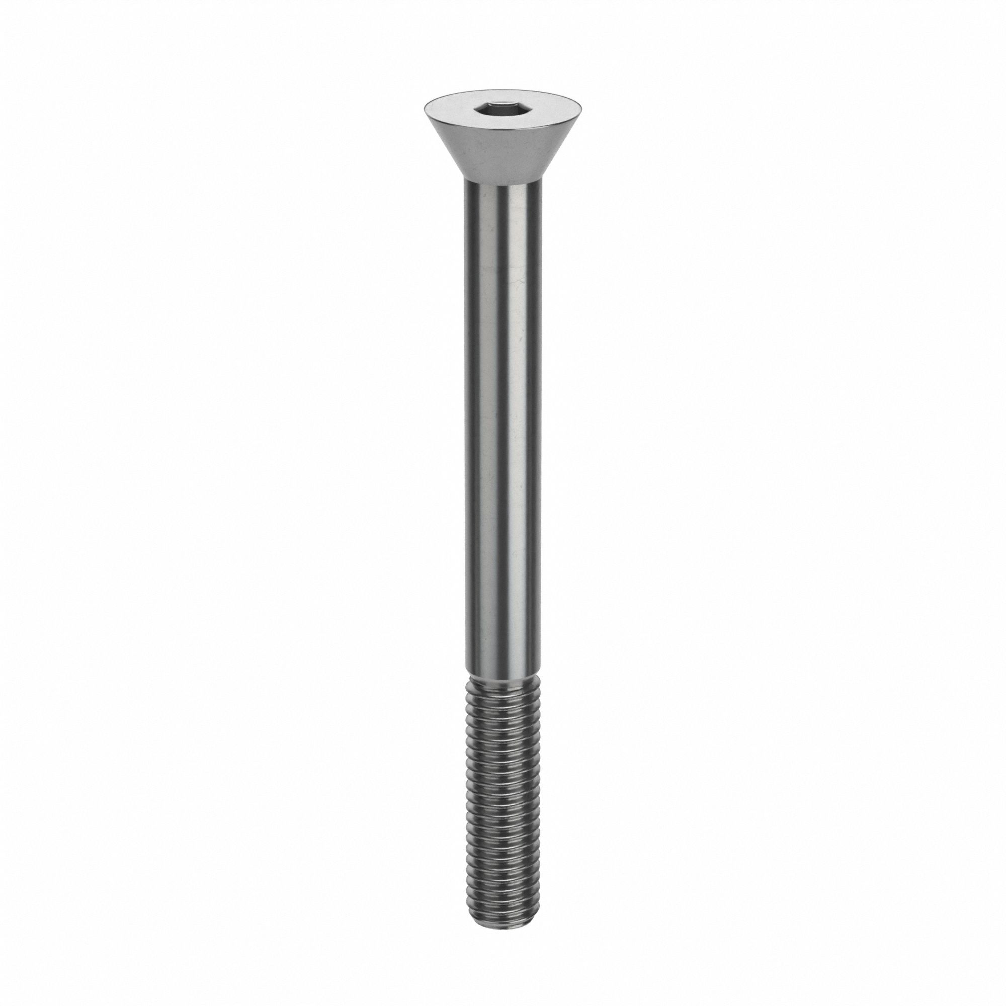 Socket Head Cap Screw: M8x1.25 Thread Size, 90 mm Lg, Flat, Plain, Stainless Steel, 18-8, 25 PK