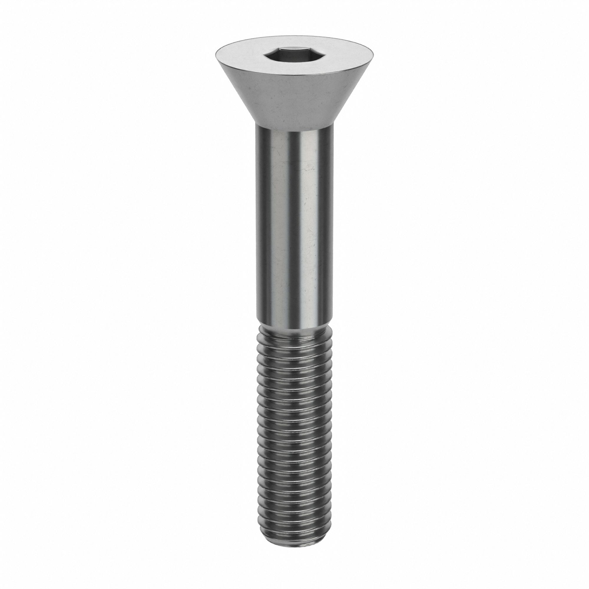 Socket Head Cap Screw: M12x1.75 Thread Size, 80 mm Lg, Flat, Plain, Stainless Steel, 18-8, 10 PK