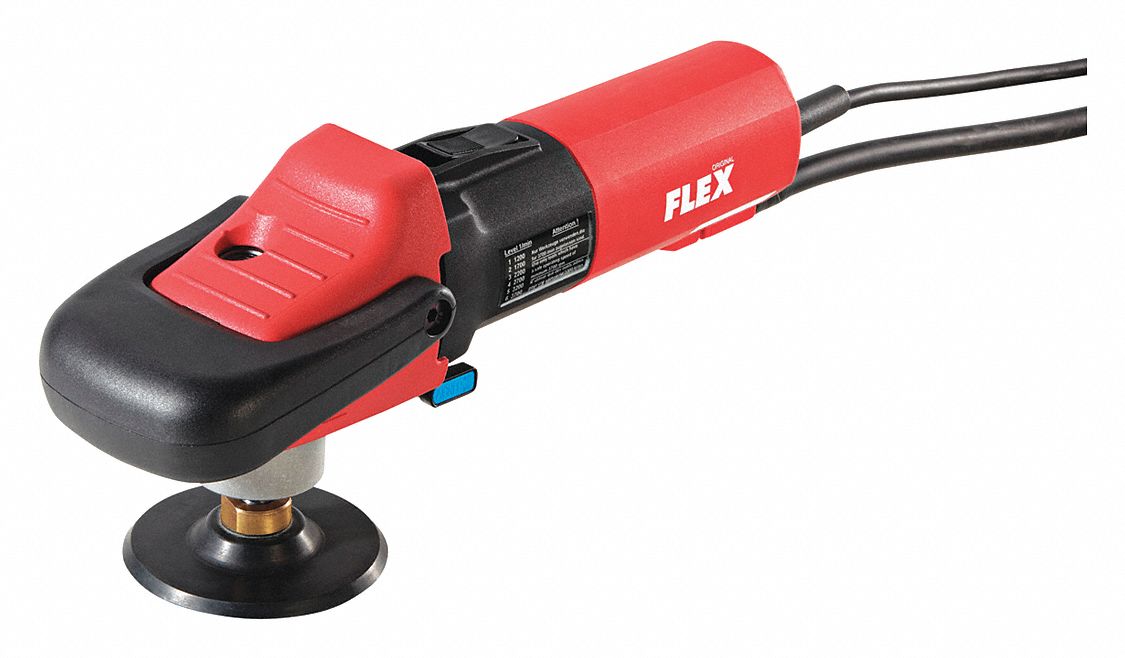 Wet Polisher: 5 in Max., Hook and Loop, Right Angle with Front Grip, 120 V