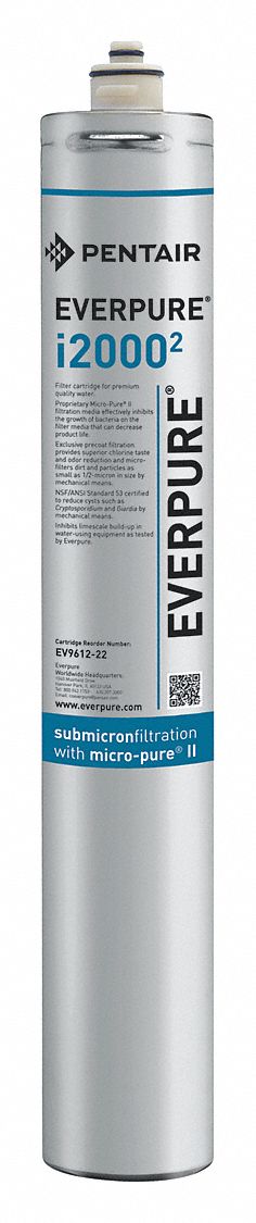 PENTAIR/EVERPURE, 0.5 micron, 1.7 gpm, Quick Connect Filter -  53GK24