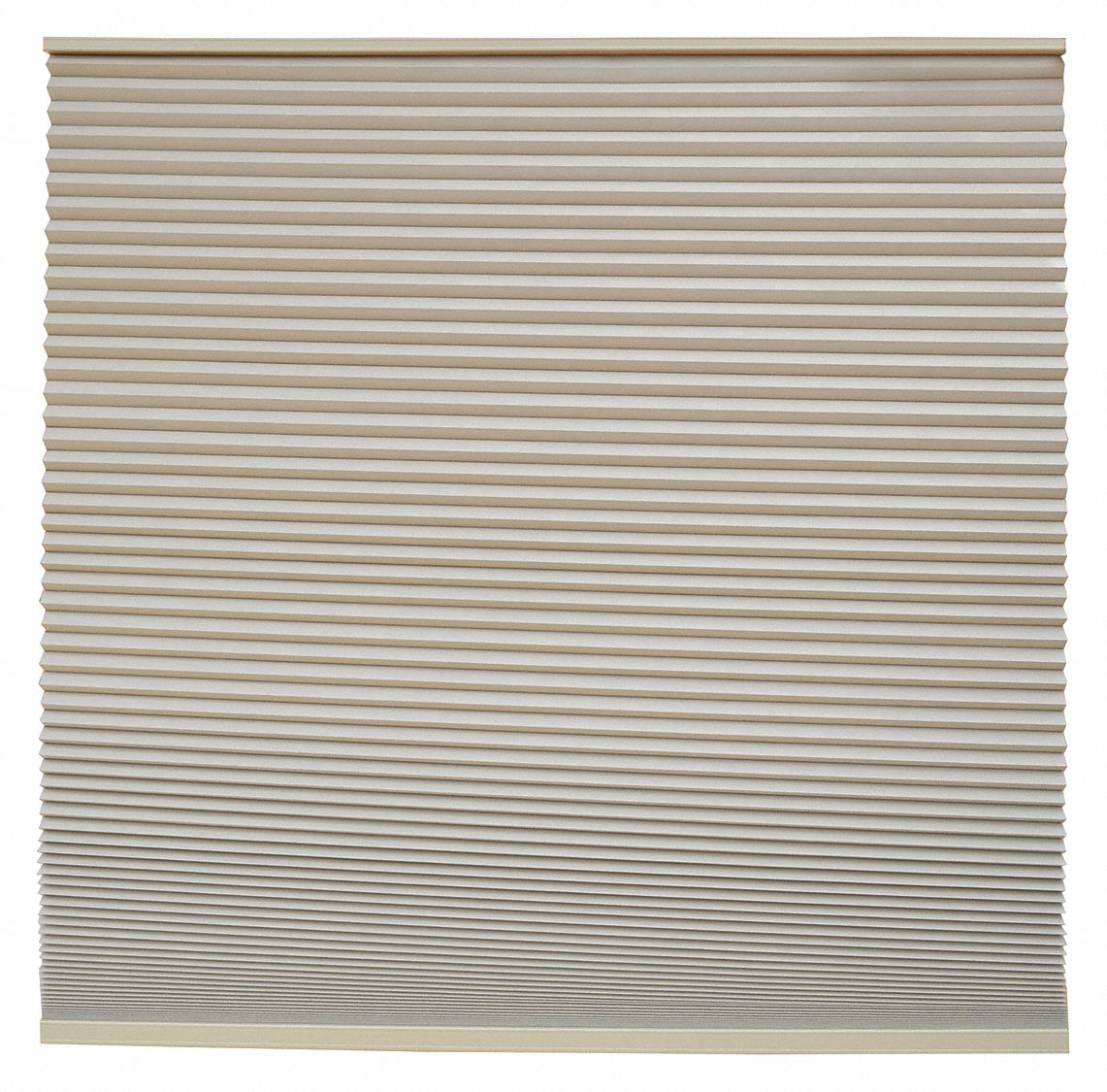 Cellular Shade: Blackout, 48 in Ht, 23 in Wd, 3/8 mm Thick, Cordless Manual, Tan