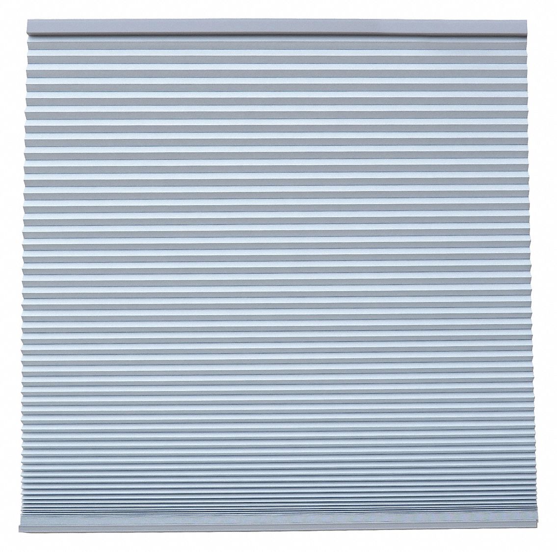 Cellular Shade: Blackout, 48 in Ht, 23 in Wd, 3/8 mm Thick, Cordless Manual, Gray