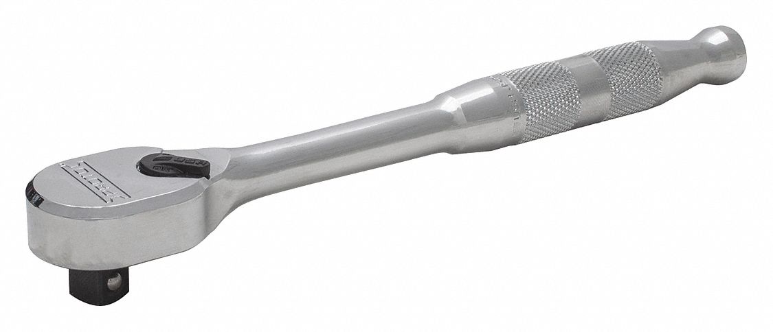 HAND RATCHET, 10 1/2 IN, CHROME, 1/2 IN