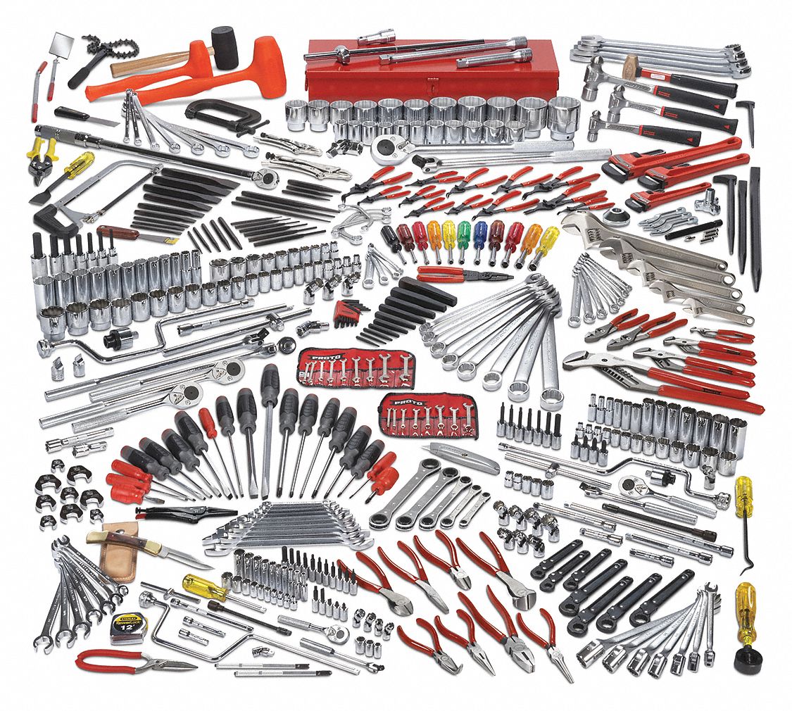 PROTO Master Tool Set 453 Pieces, SAE, Rolling Gen Purpose