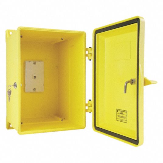 Hubbell GAI-Tronics 255-003YLLD Weatherproof Phone Enclosure, Yellow, 15