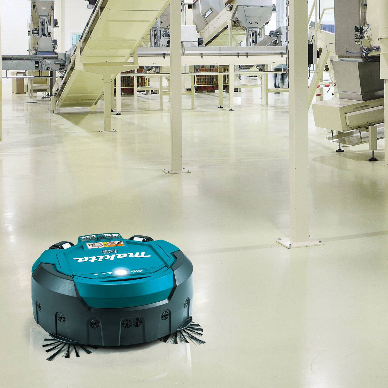 MAKITA Robotic Vacuum 18 7/8 in Cleaning Path Wd, 5/8 gal Vacuum Capacity, Includes Battery