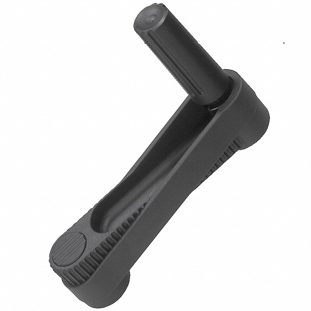 KIPP Crank Handle, Base Dia. 61/64 in, Overall Length 4.0900 in, Thread