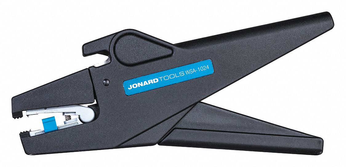 WIRE STRIPPER, AUTO, 24 TO 10 AWG, RG-59/6/RG-6, 8 IN OVERALL L, STANDARD CUSHION GRIP, CARBON STEEL