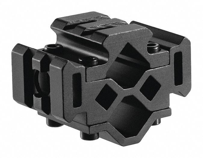 Double Barrel Shotgun Mount: Aluminum, Black, Rifles