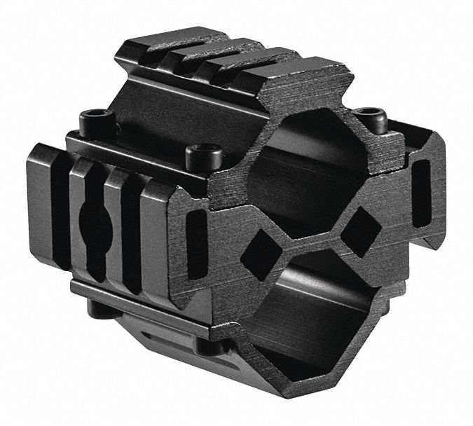 Double Barrel Shotgun Mount: Aluminum, Black, Shotguns