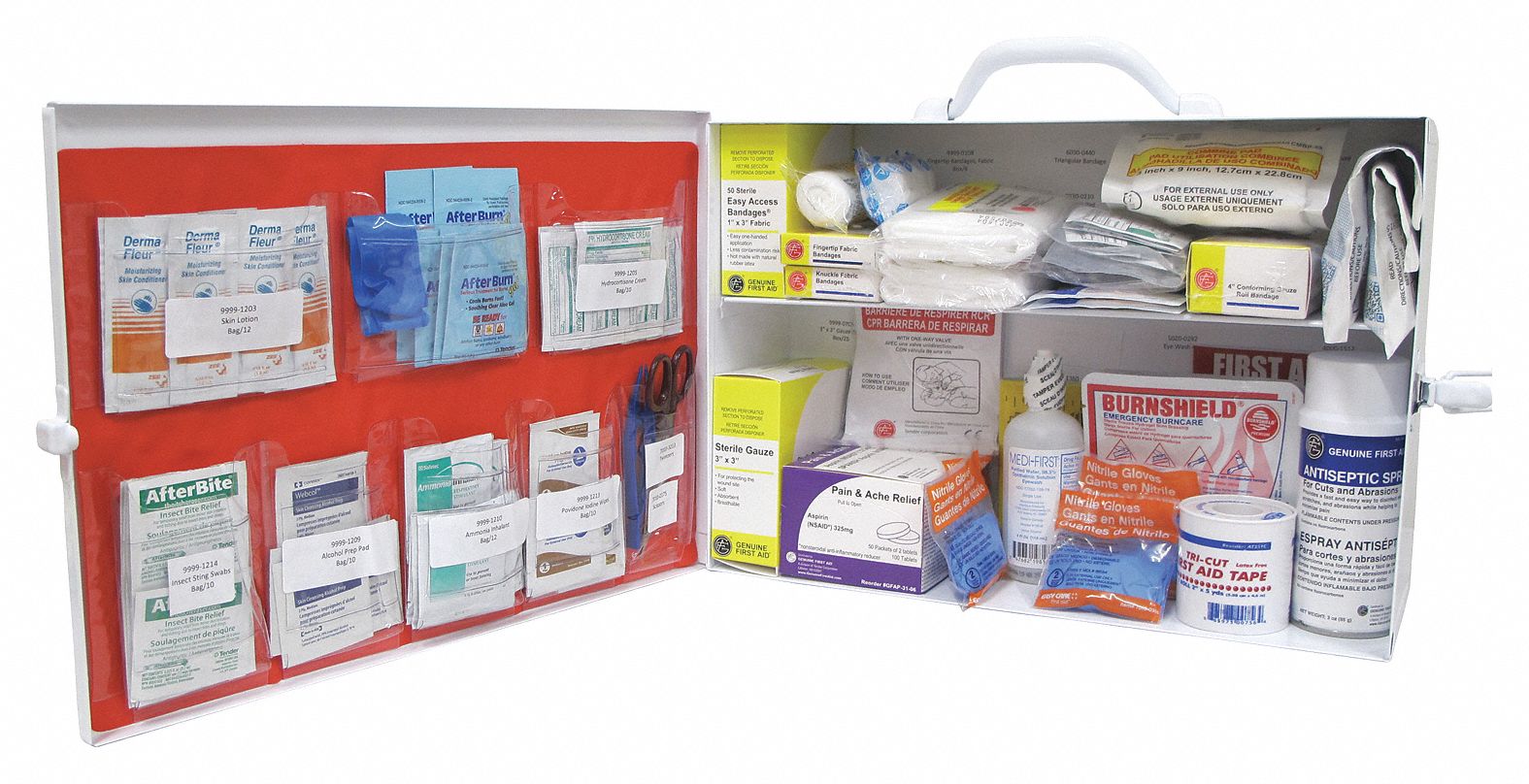 First Aid Kit and Housing: 297 Components, ANSI/ISEA Z308.1-2015, Type I, Class B