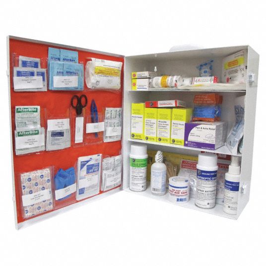 GRAINGER APPROVED First Aid Station, Cabinet, Metal, Industrial, 150 ...