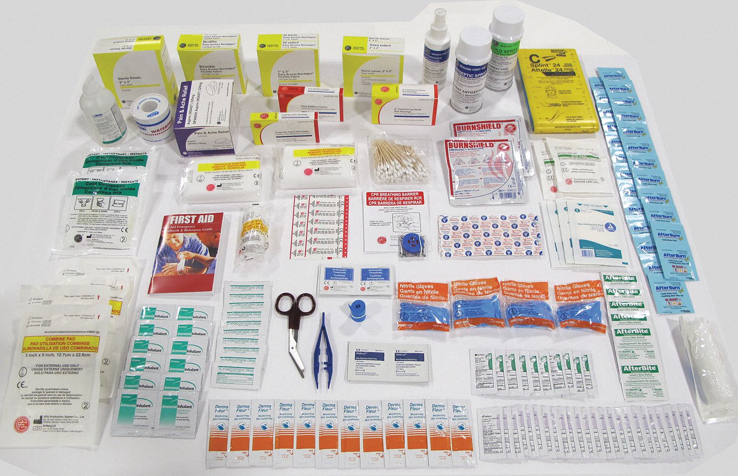 GRAINGER APPROVED First Aid Kit Refill, Refill, Cardboard, Industrial, 150 People Served per Kit