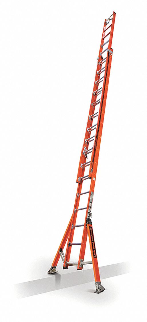 32 ft Fiberglass Extension Ladder, 375 lb Load Capacity, 80.0 lb Net
