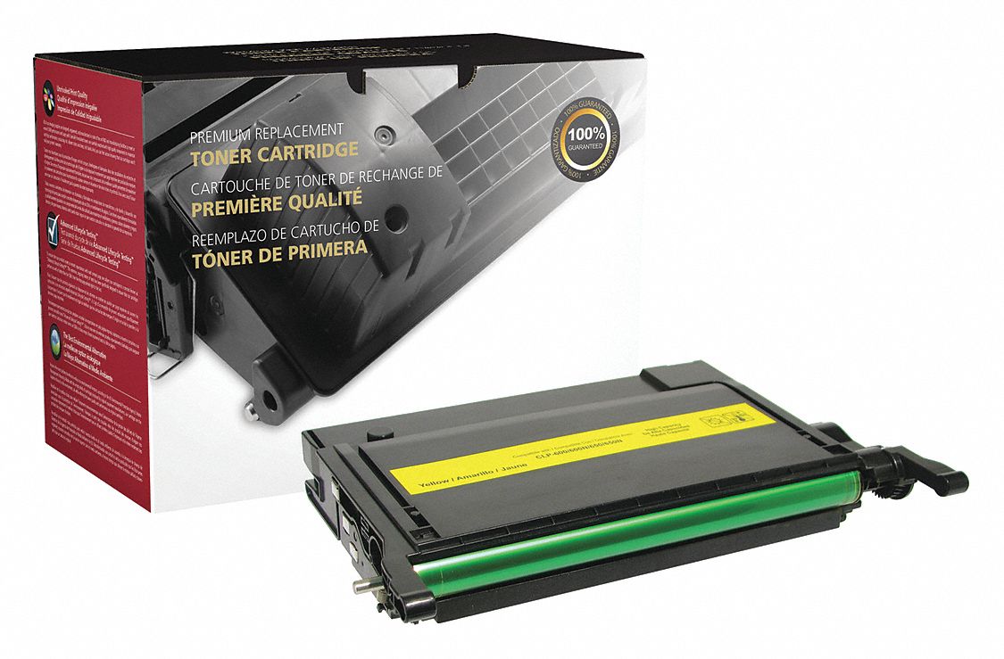 CLOVER Toner Cartridge: CLP-Y660A/B, Remanufactured, Samsung, Yellow ...