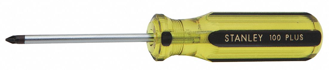SCREWDRIVER, #1 TIP SIZE, 6 3/4 IN OVERALL L, 3 IN SHANK L, ERGONOMIC GRIP