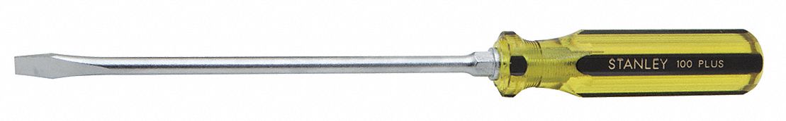 MAGNETIC TIP SLOTTED SCREWDRIVER, 5/16 IN TIP SIZE, 13 IN OVERALL L, 8 IN SHANK L