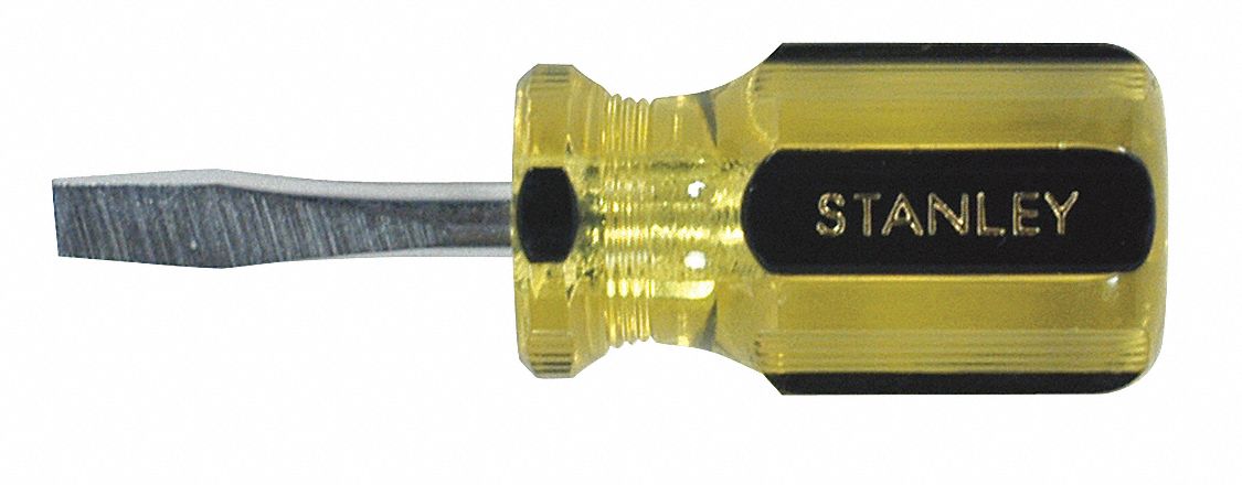 GENERAL PURPOSE KEYSTONE SLOTTED SCREWDRIVER, 1/4 IN TIP SIZE, 3 1/2 IN OVERALL L