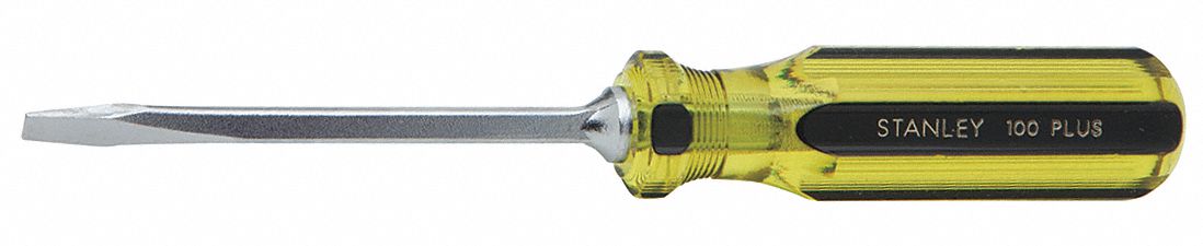 GENERAL PURPOSE KEYSTONE SLOTTED SCREWDRIVER, 1/4 IN TIP SIZE, 8 IN OVERALL L