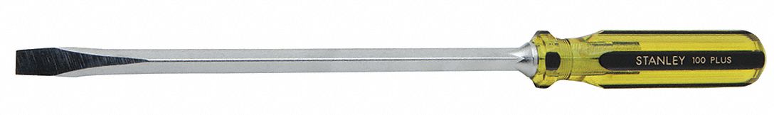 GENERAL PURPOSE KEYSTONE SLOTTED SCREWDRIVER, 3/8 IN TIP SIZE, 15 1/4 IN OVERALL L