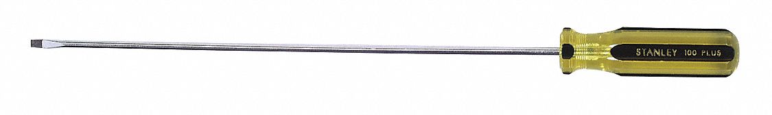 GENERAL PURPOSE CABINET SLOTTED SCREWDRIVER, 1/8 IN TIP SIZE, 8 1/2 IN OVERALL L
