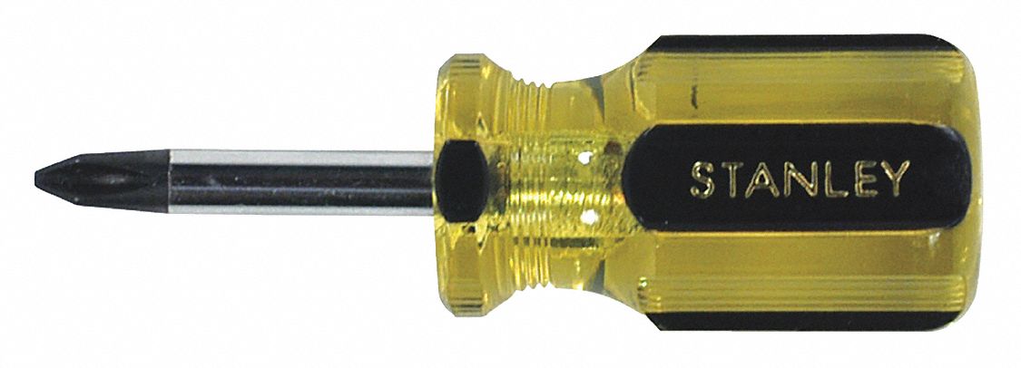 SCREWDRIVER, #2 TIP SIZE, 3 1/2 IN OVERALL L, 1 1/2 IN SHANK L, ERGONOMIC GRIP