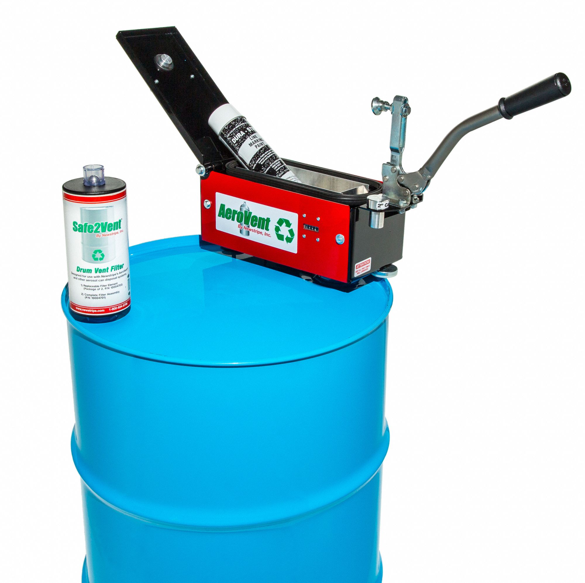 NEWSTRIPE Aerosol Can Recycling System, For Use With Aerosol Spray Cans