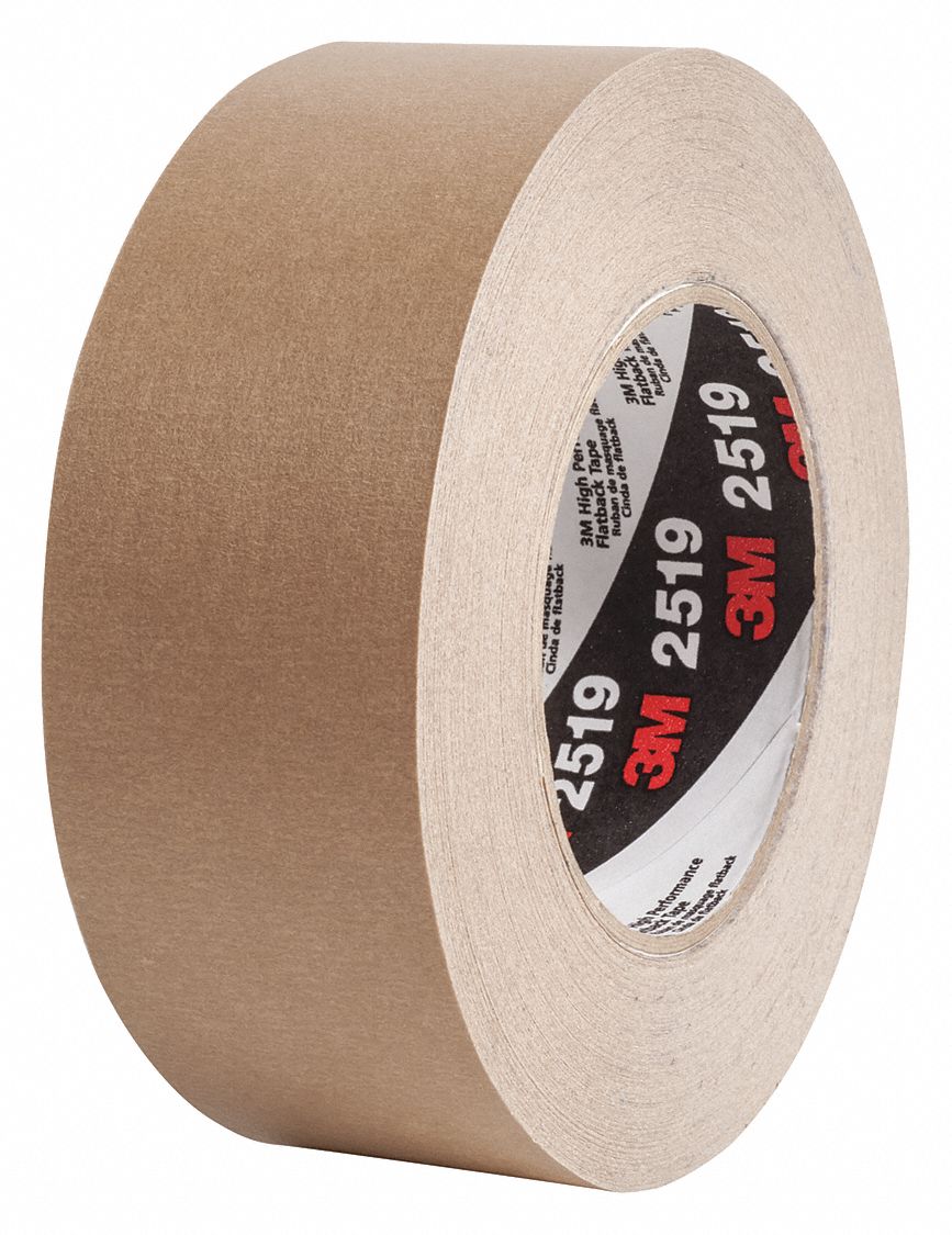 FLATBACK MASKING TAPE,TAN,PK6