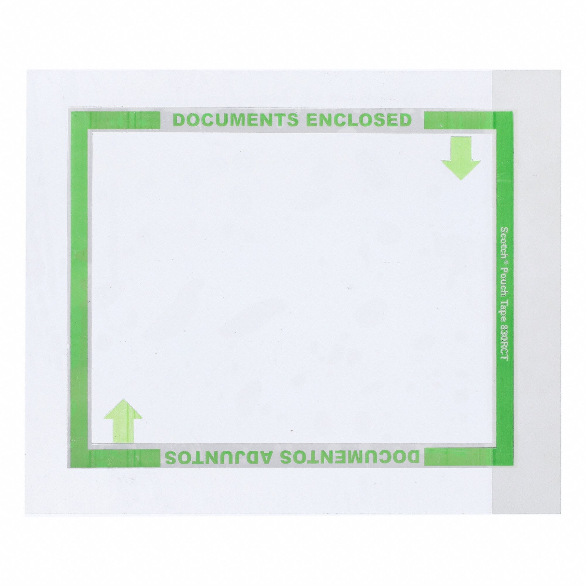 Packing List Envelope: 5 in Outside Ht, 6 in Outside Lg, Clear, Centered, Top Loading, 5, 000 PK