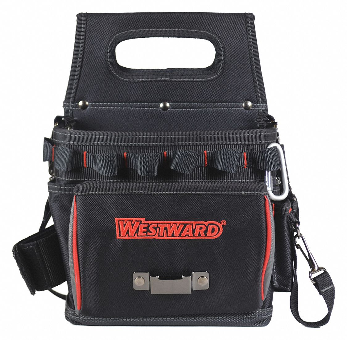 Polyester, General Purpose, Tool Bag, Number of Pockets 17, 9 in Overall  Width