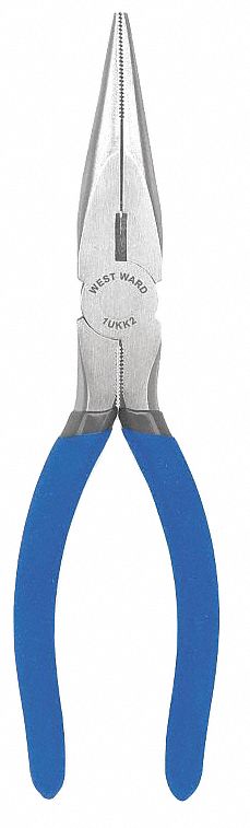 WESTWARD BENT LONG NOSE PLIER,BLACK,13-1/4L - Needle, Bent and Flat Nose  Pliers - WSW53JW97