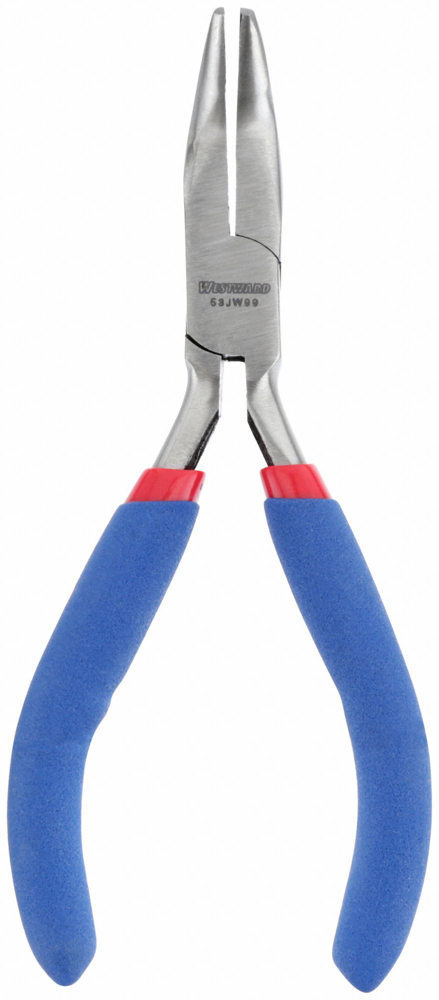 WESTWARD BENT NEEDLE NOSE PLIER,4-1/2 L,SMOOTH - Needle, Bent and