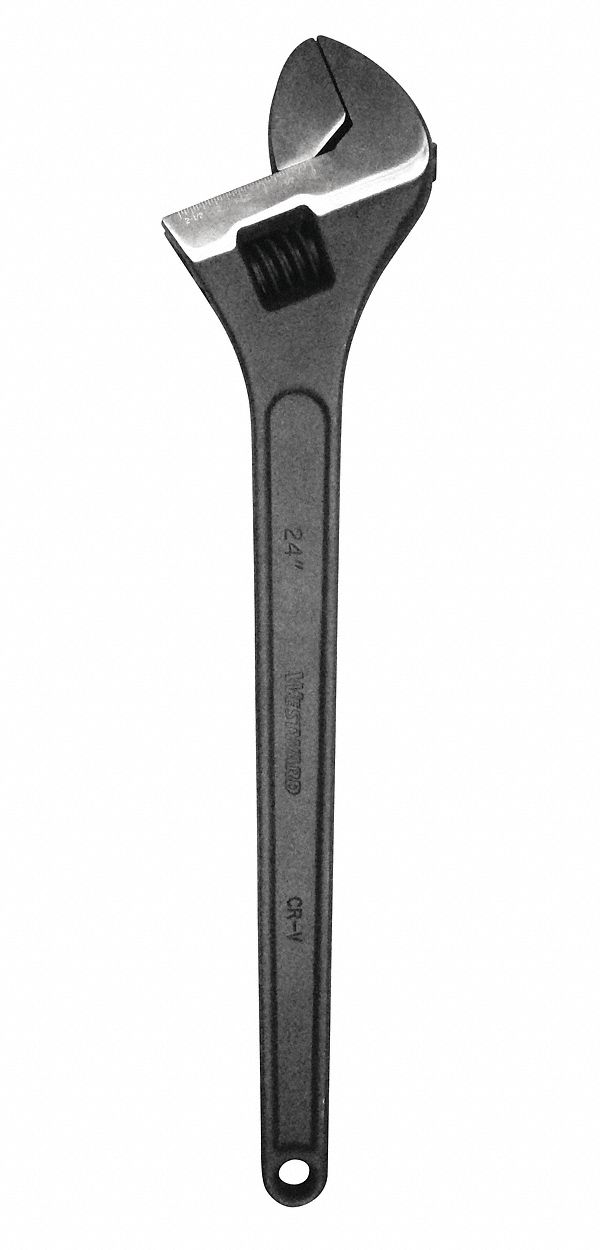 ADJUSTABLE WRENCH,STEEL,BLACK,24