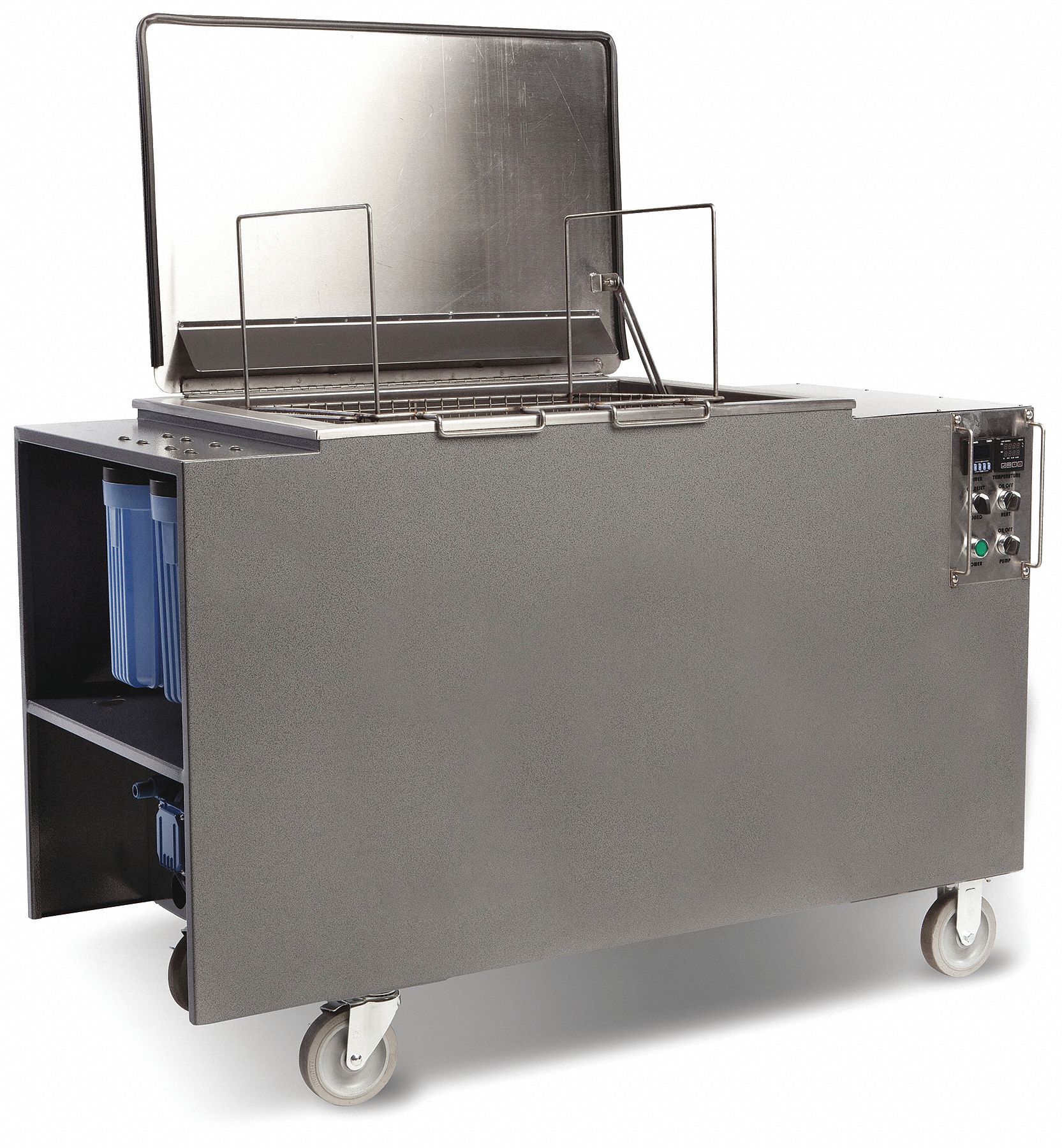 Ultrasonic Cleaner: 33 gal Tank Capacity, Heat/Sweep, 18 in Tank Dp, Includes Timer